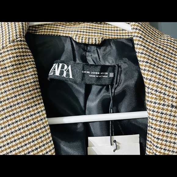 COPY - ZARA Hounds tooth tailored blazer NWT - Picture 2 of 10